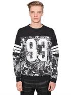 Adidas Originals Blue 93 Printed Cotton Sweatshirt
