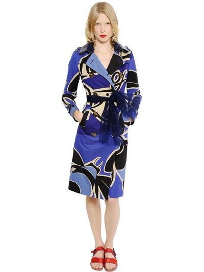 Burberry Prorsum Book Cover Printed Gabardine Trench Coat