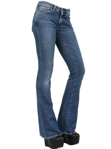 People - Flared Stretch Cotton Denim Jeans
