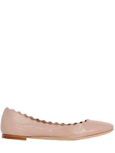 Chloe' - Lauren Nappa Leather Ballerina Flats