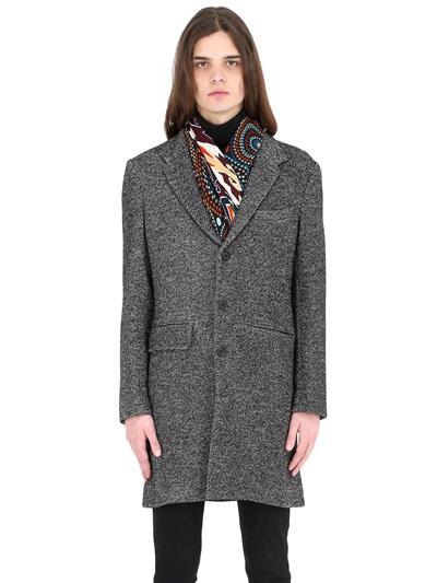 Up To One Wool Blend Tweed Coat