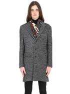 Up To One Wool Blend Tweed Coat