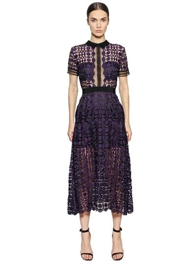 Self-portrait Scalloped Lace Midi Dress