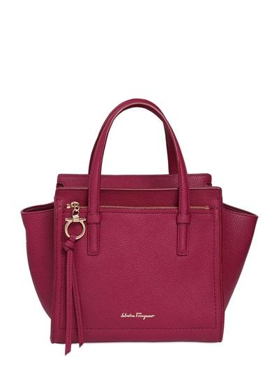 Salvatore Ferragamo Amy Grained Leather Top Handle Bag
