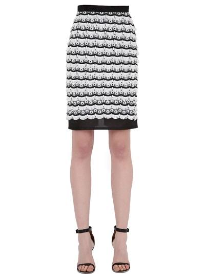 Dagda Embroidered Pencil Skirt