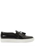 Louis Leeman Tasseled Leather Slip-on Sneakers