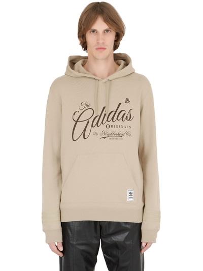 Neighborhood For Adidas Originals Hooded Printed Cotton Sweatshirt