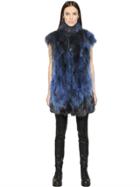 Ava Adore Reversible Fur & Boiled Wool Vest