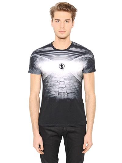 Dirk Bikkembergs Digitally Printed Stretch Cotton T-shirt