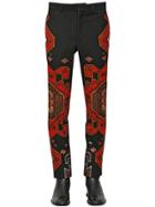 Givenchy 17cm Carpet Printed Wool Flannel Pants