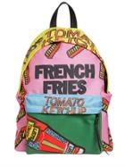 Leo French Fries Printed Nylon Backpack