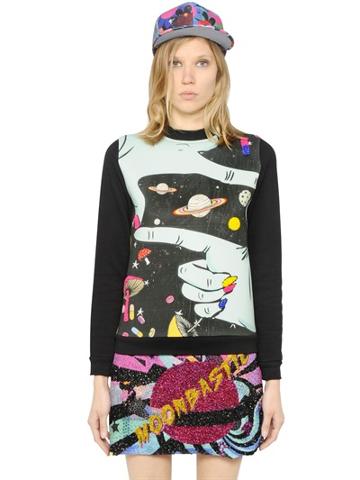 Maid In Love Cris Embellished Neoprene Sweatshirt