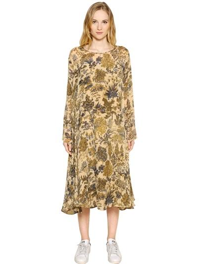 Mes Demoiselles Vision Printed Silk Crepe De Chine Dress