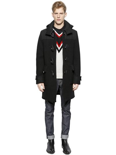 Givenchy Hooded Wool Felt Duffle Coat