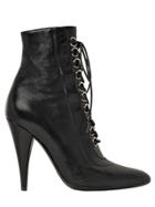 Saint Laurent 105mm Fetish Lace-up Leather Ankle Boots