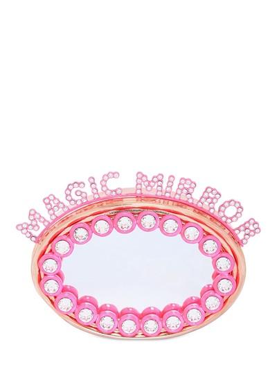 Benedetta Bruzziches Magic Mirror Rhinestone Brass Clutch
