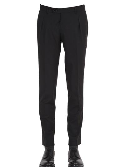 Berwich 17cm Slim Cotton & Wool Twill Pants