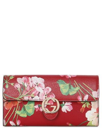 Gucci Blooms Printed Leather Wallet