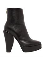 Marni 130mm Sculpted Heel Leather Ankle Boots