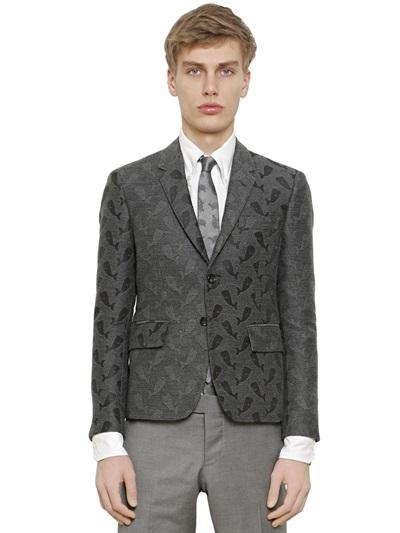 Thom Browne Whales Wool Jacquard Jacket