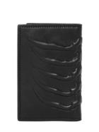 Alexander Mcqueen Rib Cage Folded Leather Card Holder