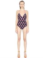 House Of Holland Mushroom Print Lycra One Piece Swimsuit