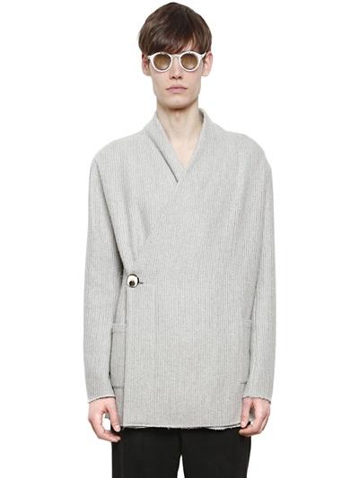Damir Doma Wool & Cotton Blend Warp Sweater