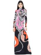 Emilio Pucci Scorpio Printed Silk Cady Long Dress