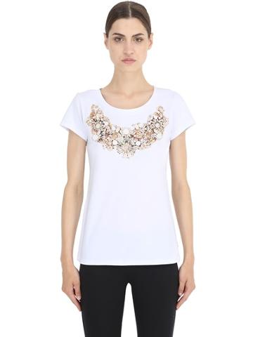 Blugirl Underwear Jewel Printed Cotton Jersey T-shirt
