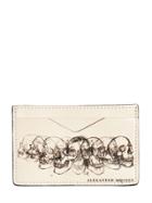 Alexander Mcqueen 3d Skull Print Leather Credit Card Holde