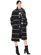 N 21 N&deg;21 Oversized Striped Lama & Alpaca Coat