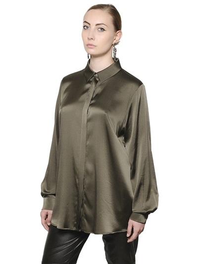 Marina Rinaldi Stretch Silk Satin Shirt