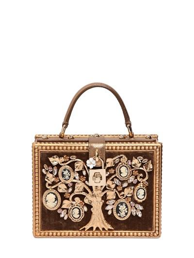Dolce & Gabbana Family Tree Velvet & Maple Dolce Bag