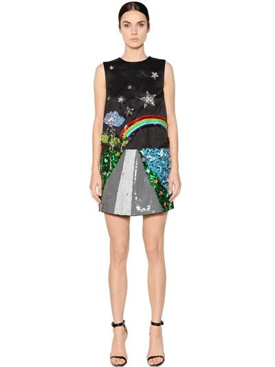 Gem Rainbow Embellished Duchesse Dress