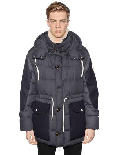 Moncler Ami Orland Wool & Cotton Down Jacket