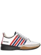 Dsquared2 Striped Leather & Suede Sneakers
