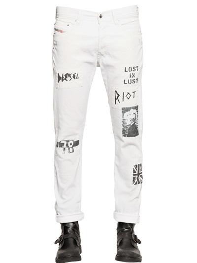 Diesel 17cm Tepphar Stretch Cotton Denim Jeans