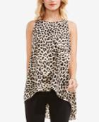 Vince Camuto Animal-print High-low Top