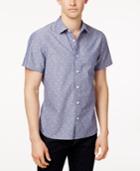 Armani Exchange Men's Chambray Anchor-print Denim Shirt