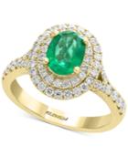 Effy Emerald (1-1/8 Ct. T.w.) & Diamond (3/4 Ct. T.w.) Ring In 14k Gold