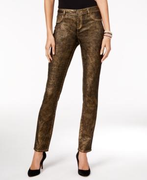 Inc International Concepts Metallic Skinny Jeans, Only At Macy's