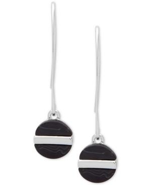 Nine West Silver-tone Colored Disc Threader Earrings