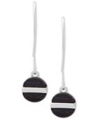 Nine West Silver-tone Colored Disc Threader Earrings