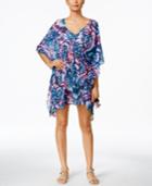 Calvin Klein Atlantis Floral-print Caftan Cover Up Women's Swimsuit