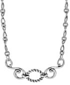 Carolyn Pollack Infinity Chain Plaque Necklace In Sterling Silver