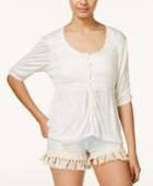 American Rag Smocked High-low Peasant Top, Only At Macy's