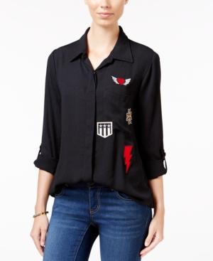 Gypsies & Moondust Juniors' Patched Shirt
