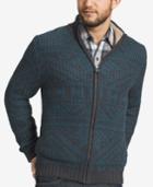 G.h. Bass & Co. Men's Jacquard Full-zip Sweater