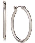 Nine West Silver-tone 1 Small Hoop Earrings