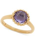 Amethyst Beaded Frame Ring (1-1/6 Ct. T.w.) In 10k Gold